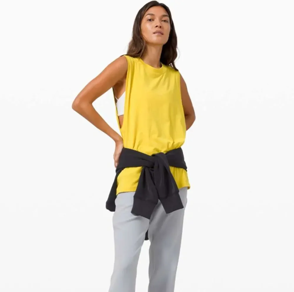 Lululemon All Yours Yellow Boyfriend Tank in Soleil W1CGLS